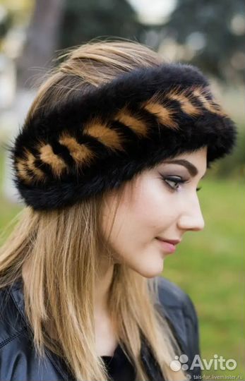 Норковая повязка на голову
