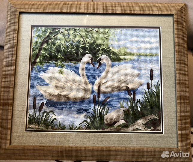 Картина вышитая крестом ручная работа
