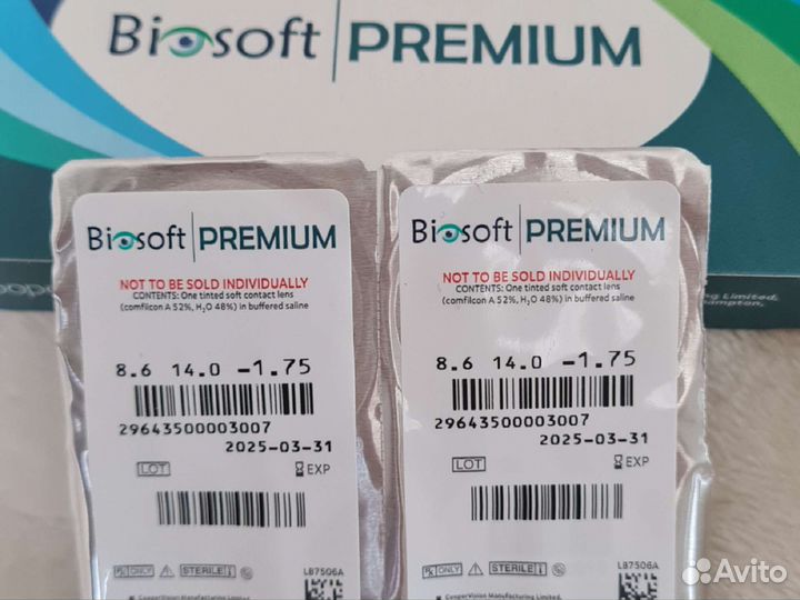 Продам Линзы biosoft premium