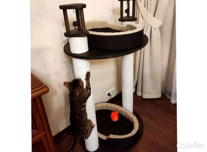 Игровой комплекс с домиком и когтеточкой