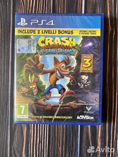 Crash bandicoot n sane trilogy ps4 диск новый