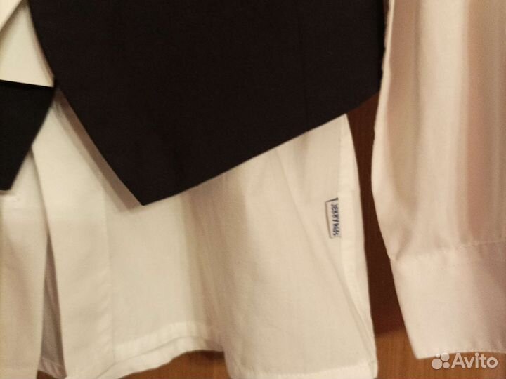 Рубашка белая на мальчика с жилетом122