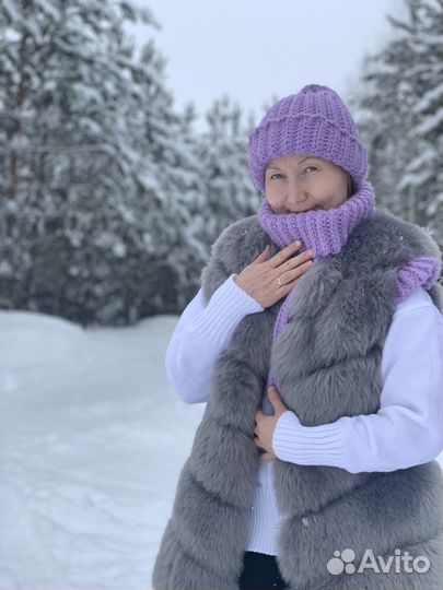 Шапка зимняя женская+ снуд