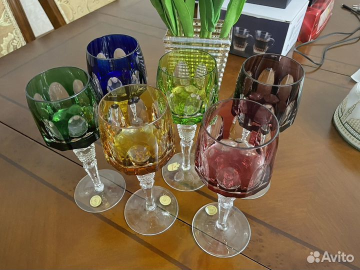 Фужеры бокалы цветные хрусталь Нахтман Nachtmann