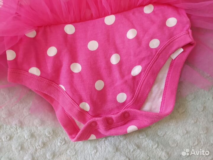 Нарядный бодик на девочку 86 92 см Микки Маус