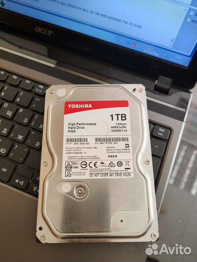 Жесткий диск toshiba HDD 1 тб 3.5