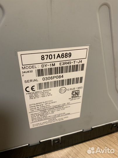 Магнитола Mitsubishi Outlander головное устройство