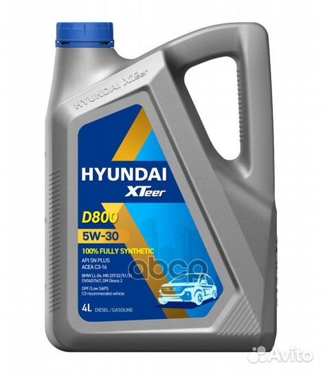 Hyundai XTeer Diesel Ultra 5W30, 4 л, Моторное