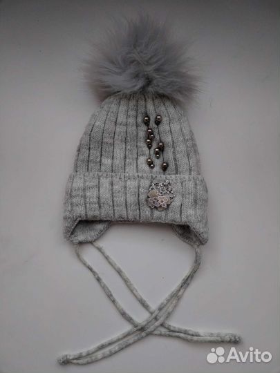 Шапка зимняя для девочки 50-52