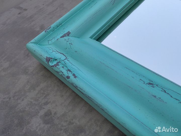 Зеркало мятное состаренное, прованс, шебби шик