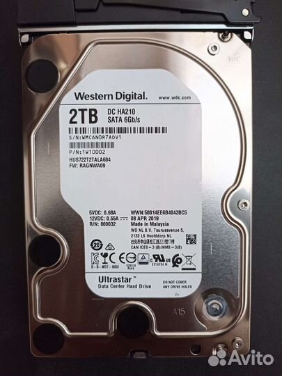 2 тб Жесткий диск WD Ultrastar DC HA210