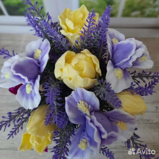 Букет цветов из мыла
