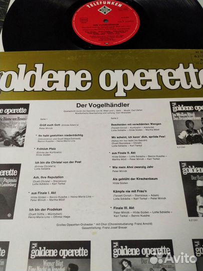 Carl Zeller Der Vogelhandler продавец птиц винил