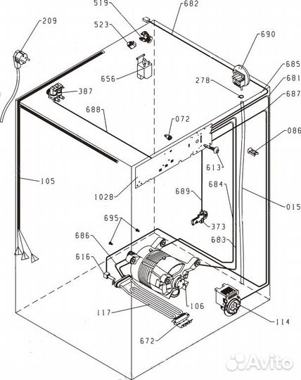 Запчасти б/у стиральной машины Gorenje WS50105