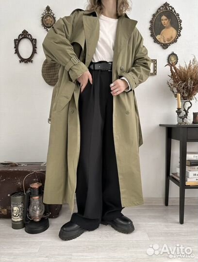 Плащ женский утеплённый винтажный новый