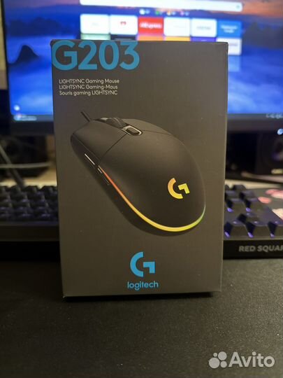 Мышь logitech игровая g203 новая