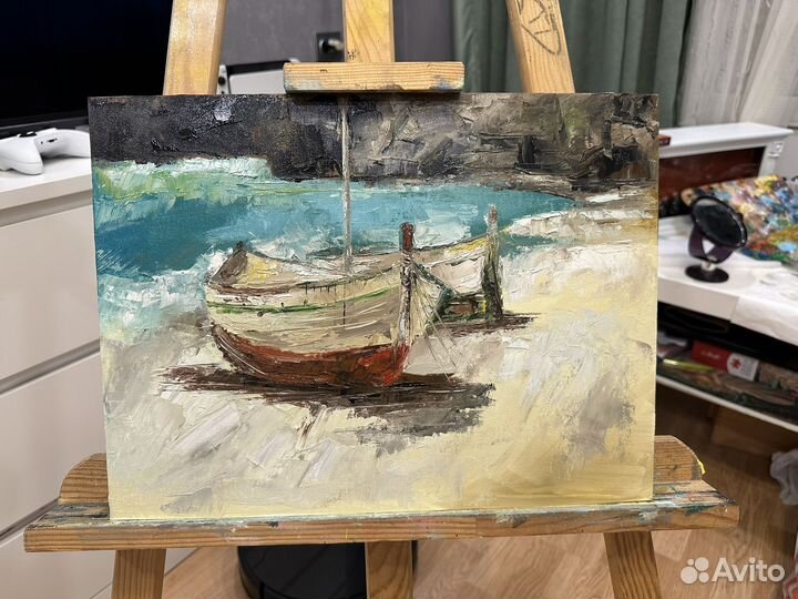 Бронь. Картина маслом. Холст на картоне 30/40