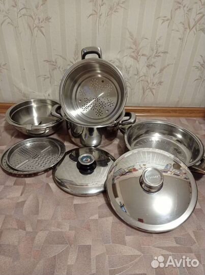 Zepter кастрюля пароварка и сковорода berghoff