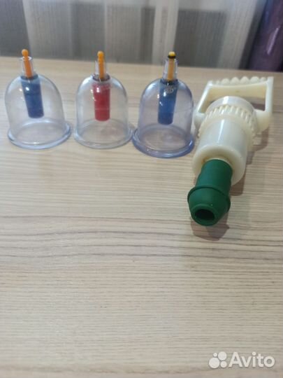 Банки вакуумные для массажа с фиксацией и стекло