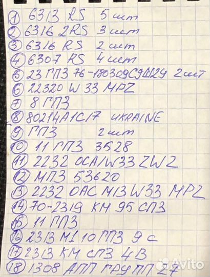 Подшипники