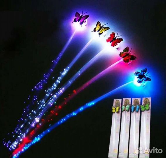 Светящаяся прядь заколка вечеринка украшение