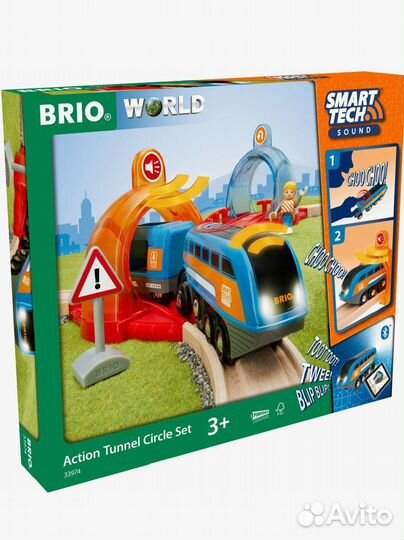 Brio 33974 Ж/д с поездом,интерактивными тоннелями