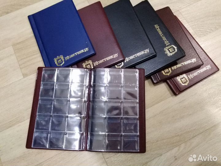 Монетники, папки на кольцах, листы для монет и бан