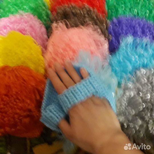 Мочалка круглая, варежка