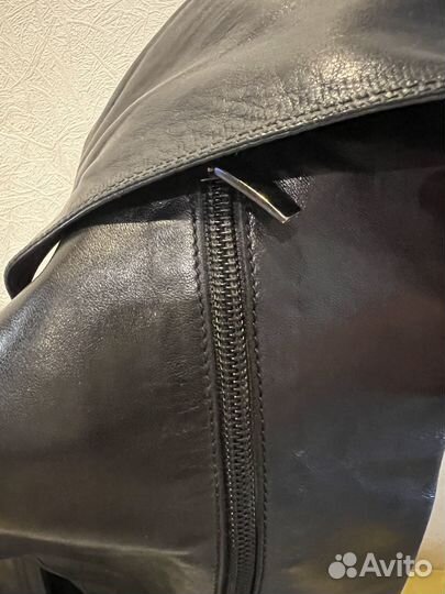 Сапоги ботфорты черные 36,5 Италия кожа