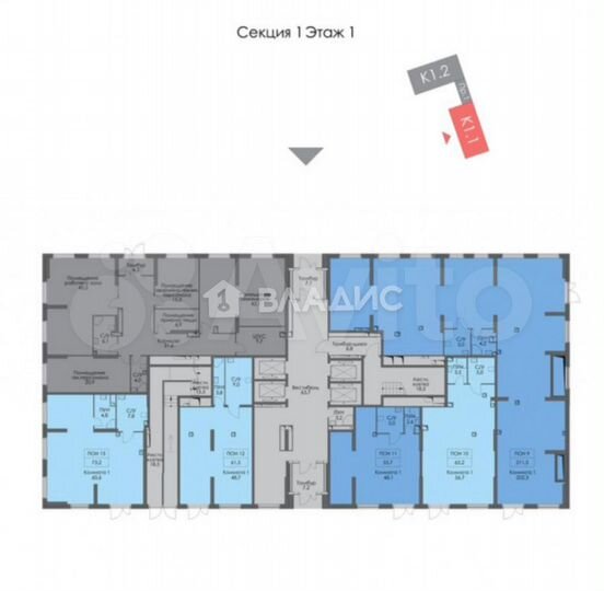 Продам торговое помещение, 61.5 м²