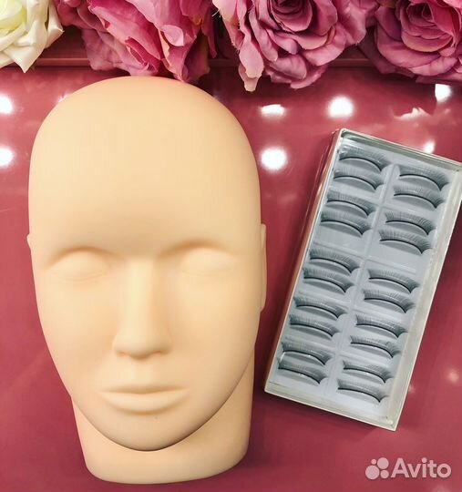 Голова-манекен для наращивания ресниц