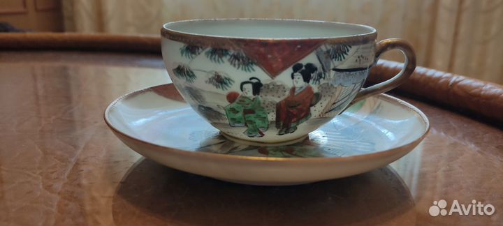 Японская чашка с блюдцем