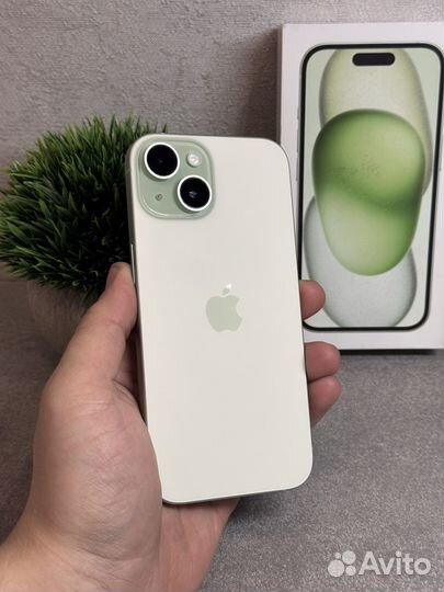 iPhone 15 128 gb Green (Идеал, АКБ100%) sim+sim