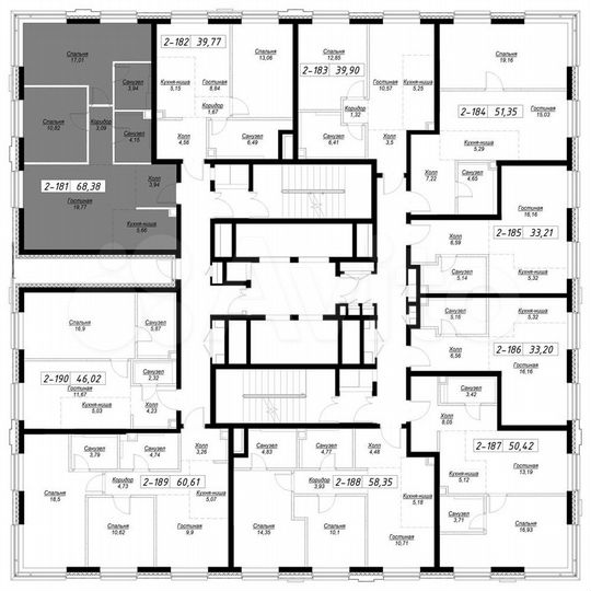 2-к. квартира, 67,8 м², 20/36 эт.