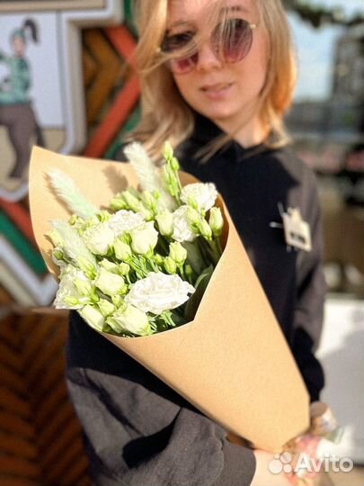 Букет с Эустомой Цветы на доставку