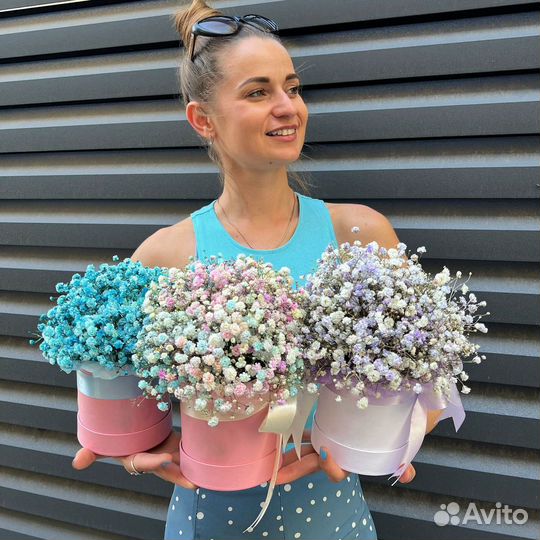 Милые Мини-Композиции из Радужной Гипсофилы