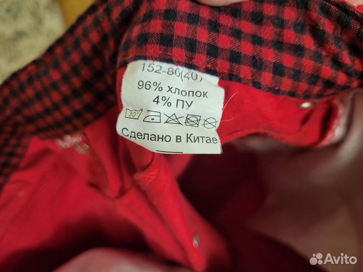 Красные брюки для девочки