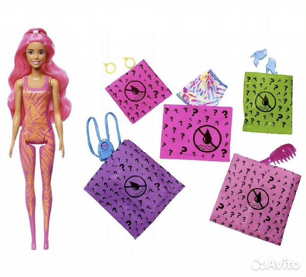 Barbie color reveal неоновая серия