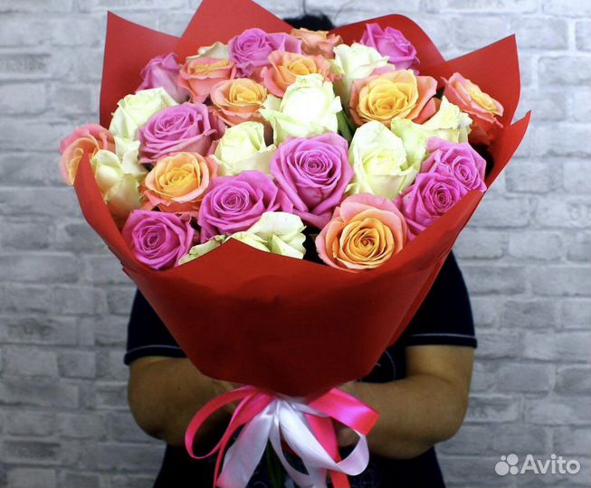 Розы микс 25 31 51 77 101 с доставкой
