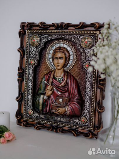 Икона Пантелеймона Целителя 32х25 см