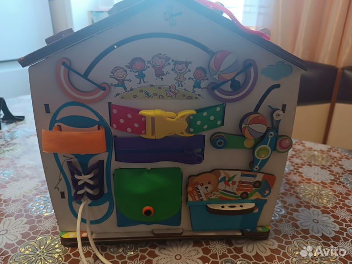 Бизиборд домик со светом большой