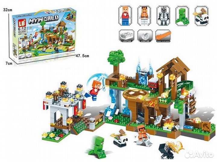 Конструктор Майнкрафт Сражение в деревне