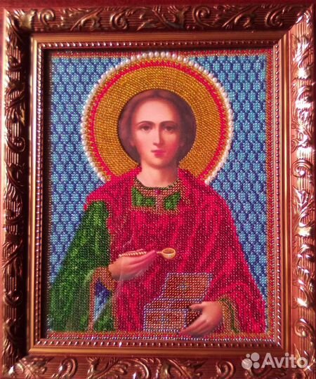 Икона (бисер), Святой целитель Пантелеимон