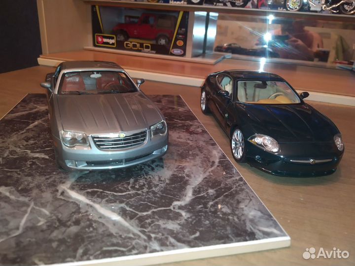 Jaguar XK coupe (X075) 1/18 и мото