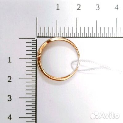 Золотое кольцо с фианитом 18р