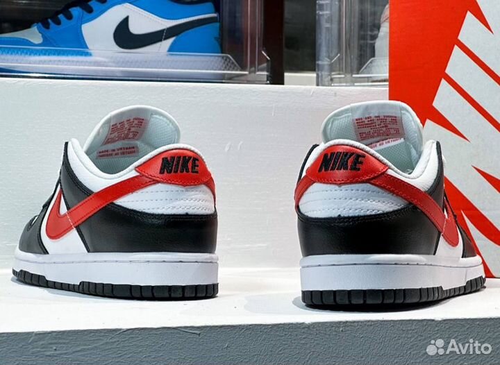 Кроссовки Nike Dunk Low Retro Red Swoosh Panda