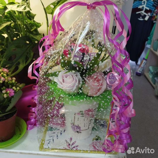 Букеты из мыльных цветов