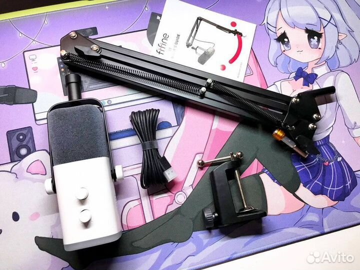 Микрофон + стойка Fifine AM8T