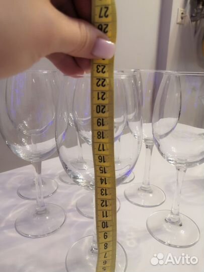 Фужеры бокалы для вина 36 шт для мартини 23 шт