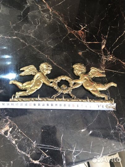 Вешалка ангелы бронза новая